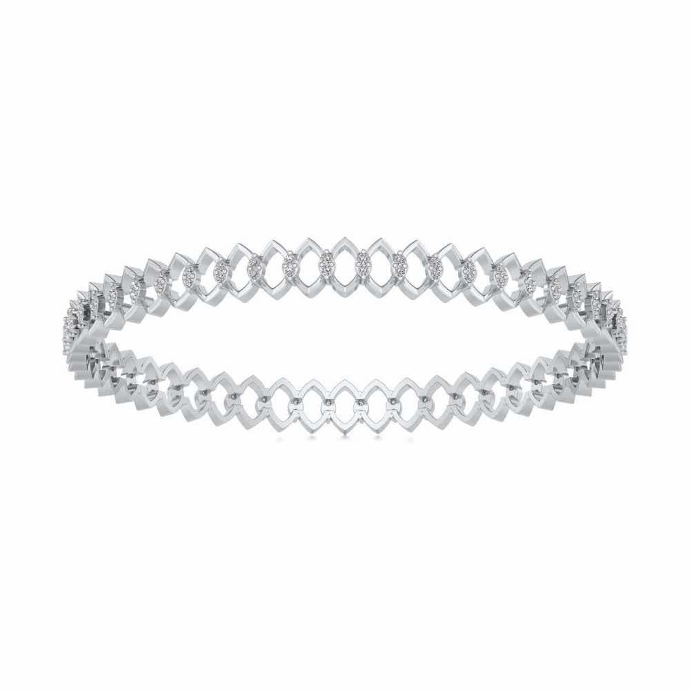 Etonnante Silver Bangle - White Gold - Image 2
