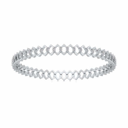Etonnante Silver Bangle - White Gold - Image 2