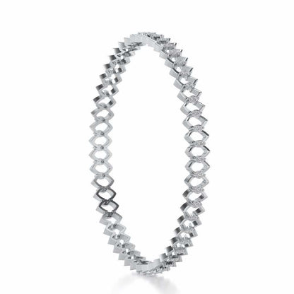 Etonnante Silver Bangle - White Gold - Image 4