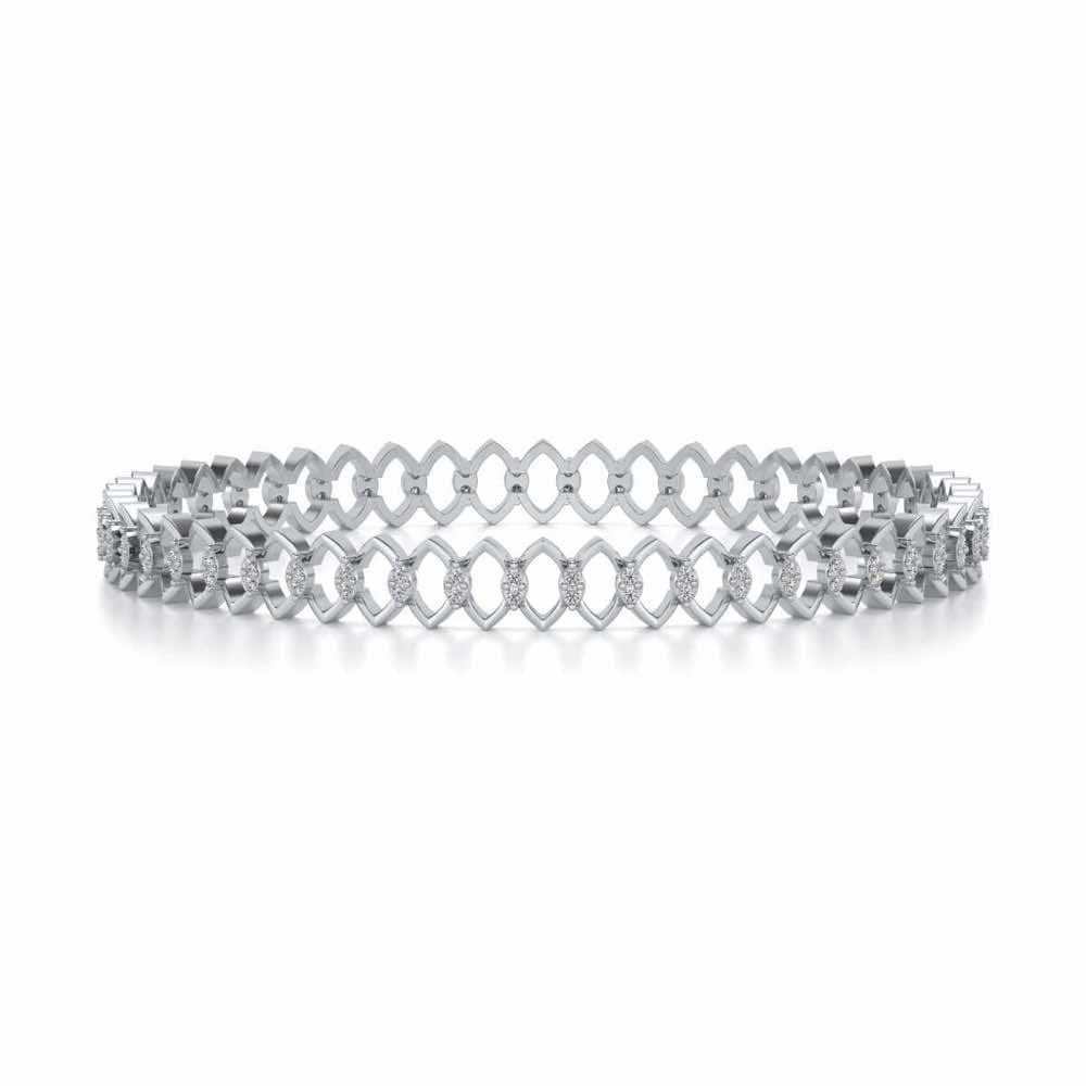 Etonnante Silver Bangle - White Gold - Image 5