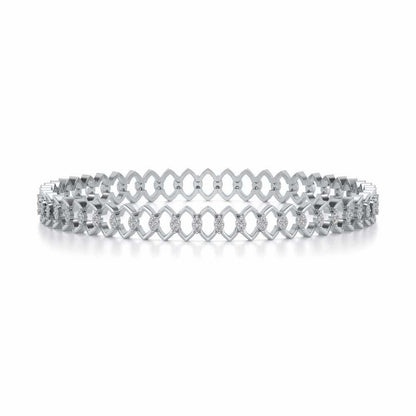 Etonnante Silver Bangle - White Gold - Image 5