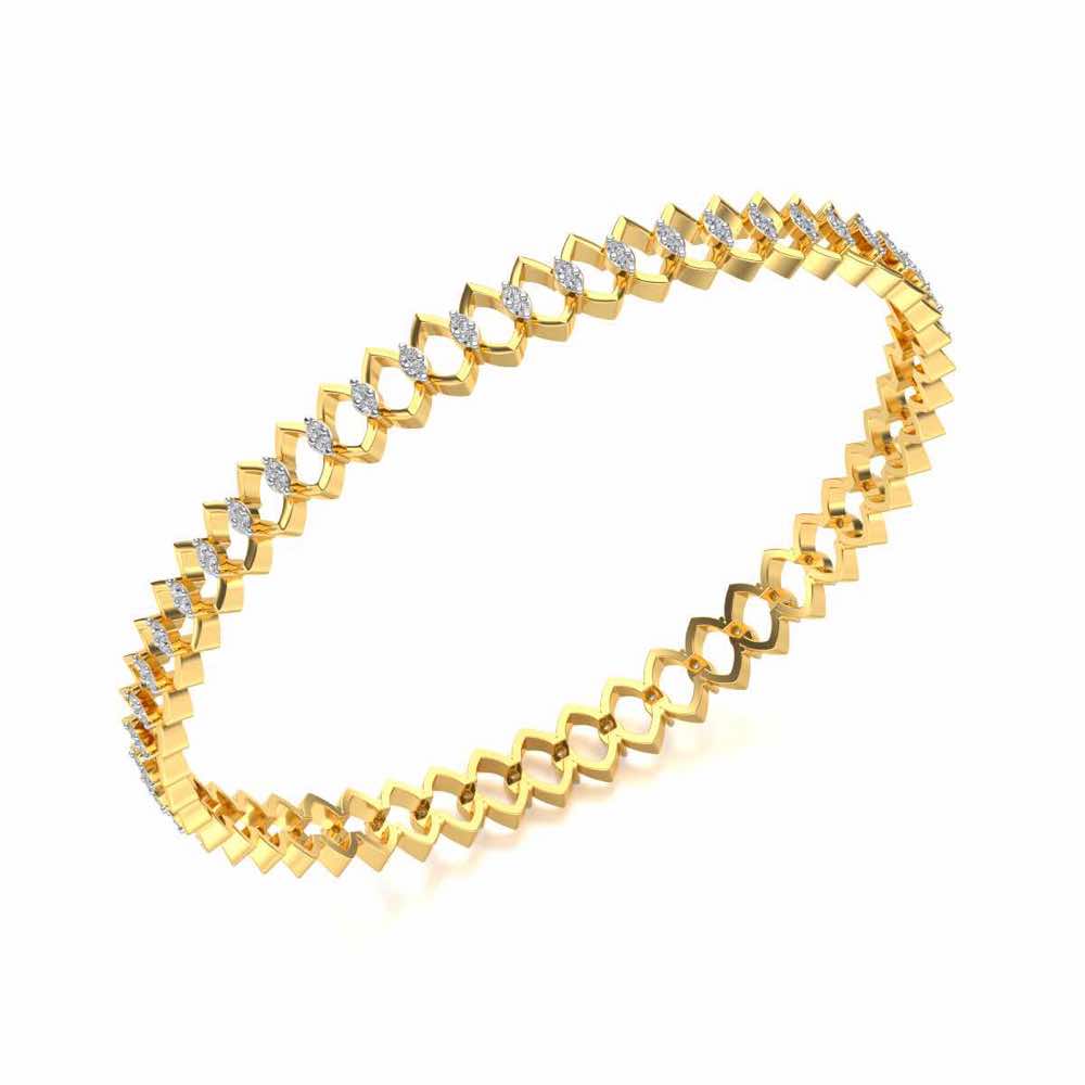 Etonnante Silver Bangle - Yellow Gold - Image 1