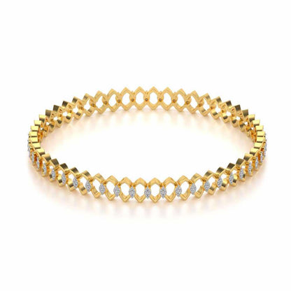 Etonnante Silver Bangle - Yellow Gold - Image 3
