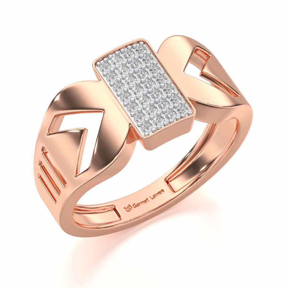 Euphoric Silver Ring For Men - Rose Gold - Image 1