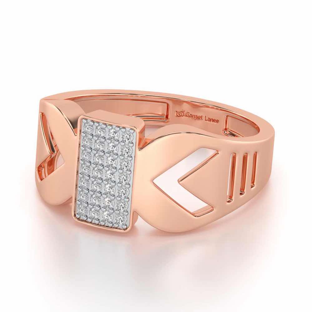 Euphoric Silver Ring For Men - Rose Gold - Image 2