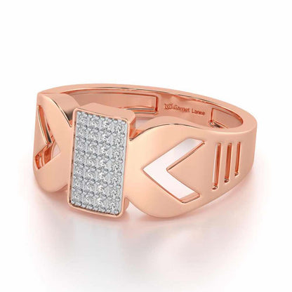 Euphoric Silver Ring For Men - Rose Gold - Image 2