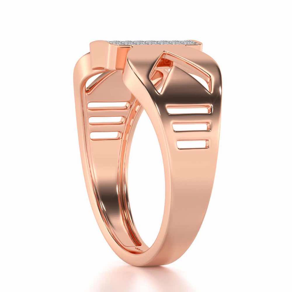 Euphoric Silver Ring For Men - Rose Gold - Image 3