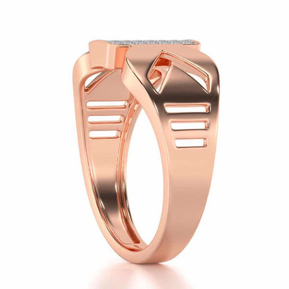 Euphoric Silver Ring For Men - Rose Gold - Image 3