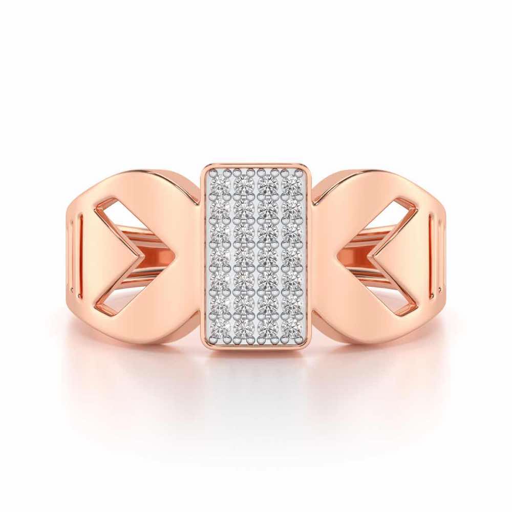 Euphoric Silver Ring For Men - Rose Gold - Image 4