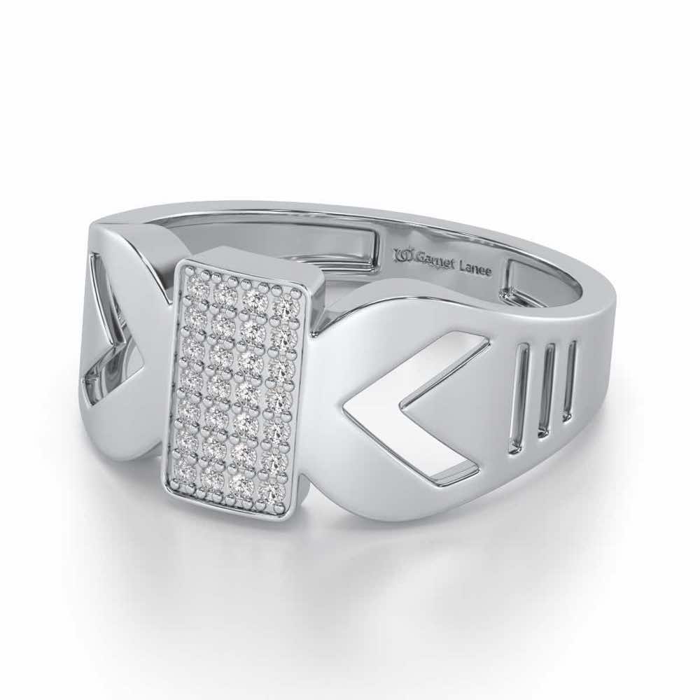 Euphoric Silver Ring For Men - White Gold - Image 2