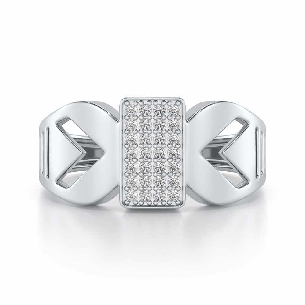 Euphoric Silver Ring For Men - White Gold - Image 4