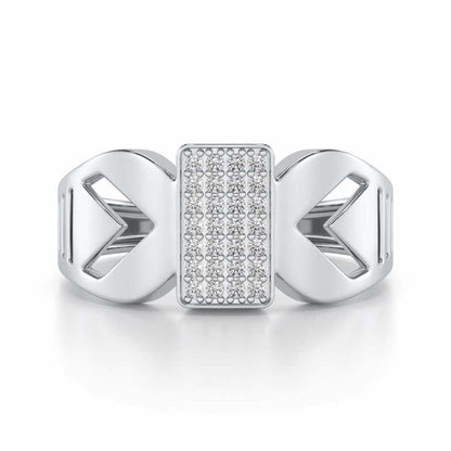 Euphoric Silver Ring For Men - White Gold - Image 4