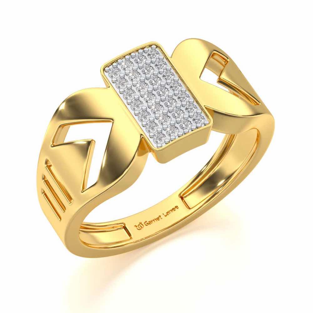 Euphoric Silver Ring For Men - Yellow Gold - Image 1