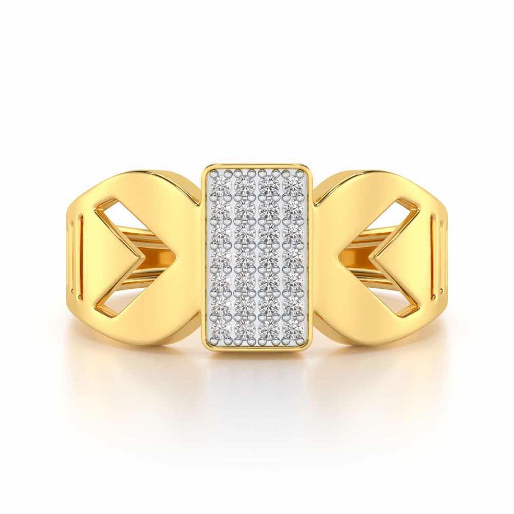 Euphoric Silver Ring For Men - Yellow Gold - Image 4