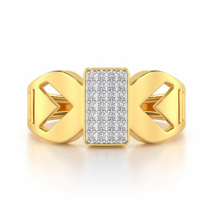Euphoric Silver Ring For Men - Yellow Gold - Image 4