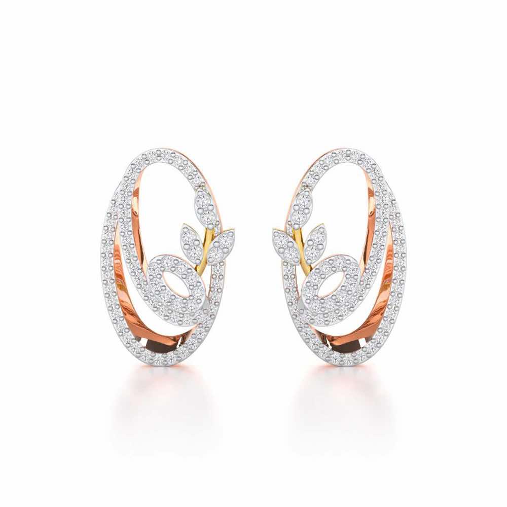 Euphoric Growth Silver Earrings - Yellow Gold - Image 1