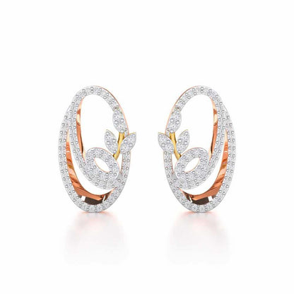 Euphoric Growth Silver Earrings - Yellow Gold - Image 1