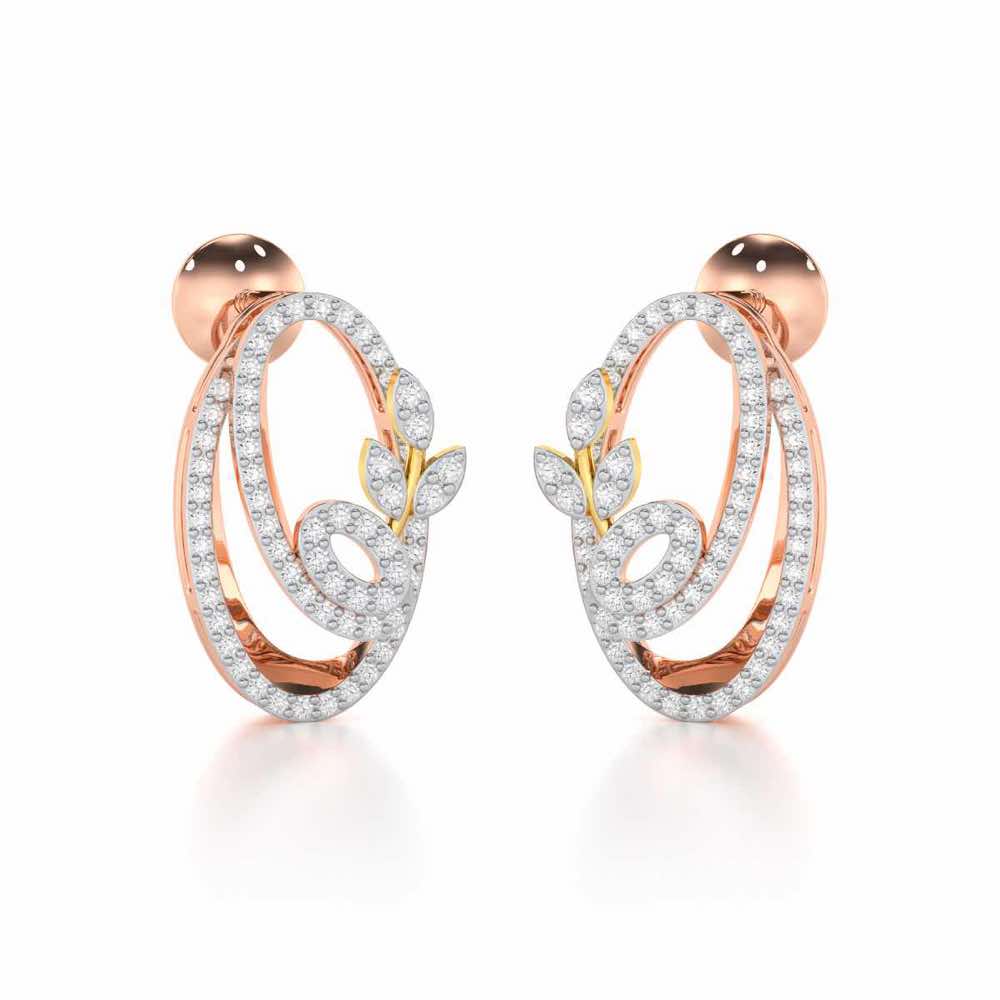 Euphoric Growth Silver Earrings - Yellow Gold - Image 2