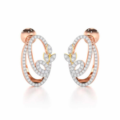 Euphoric Growth Silver Earrings - Yellow Gold - Image 2