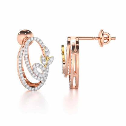 Euphoric Growth Silver Earrings - Yellow Gold - Image 3