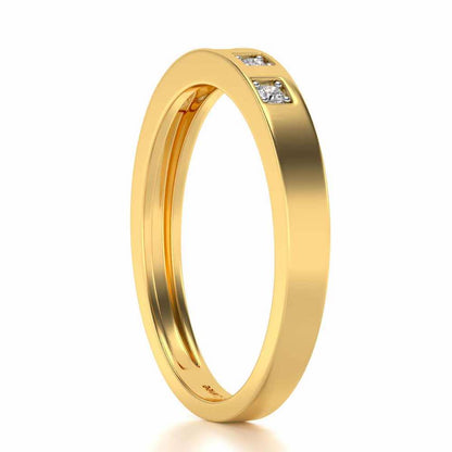 Eva Silver Band Ring - Yellow Gold - Image 3