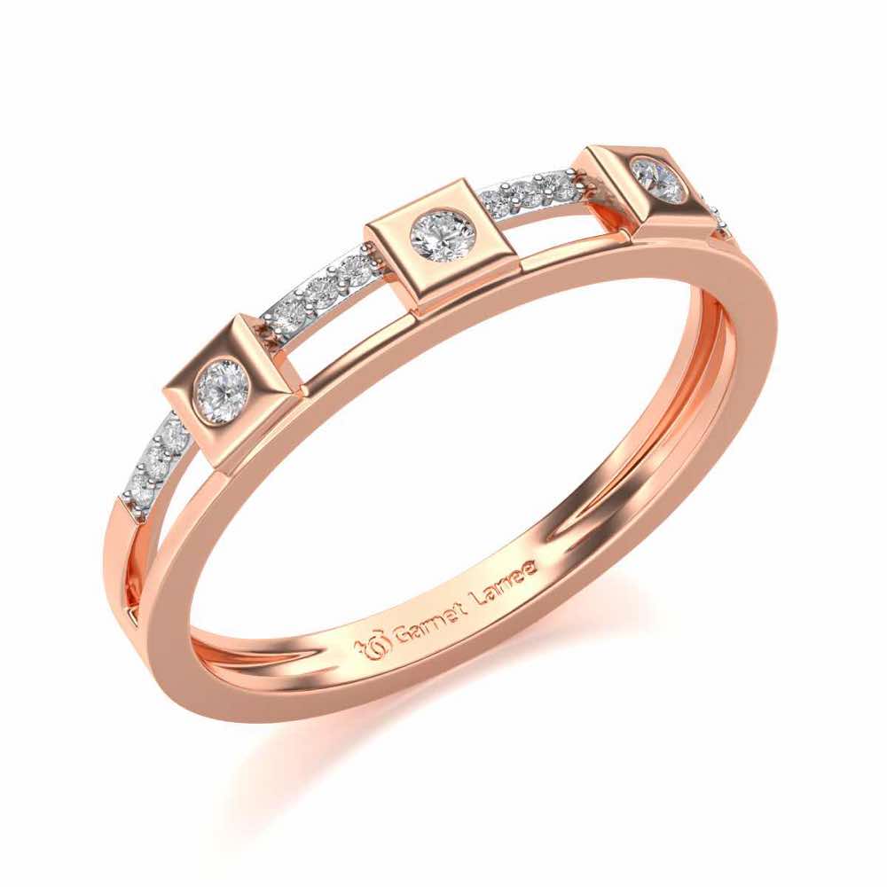 Evangelistic Silver Band Ring - Rose Gold - Image 1