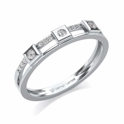 Evangelistic Silver Band Ring - White Gold - Image 1