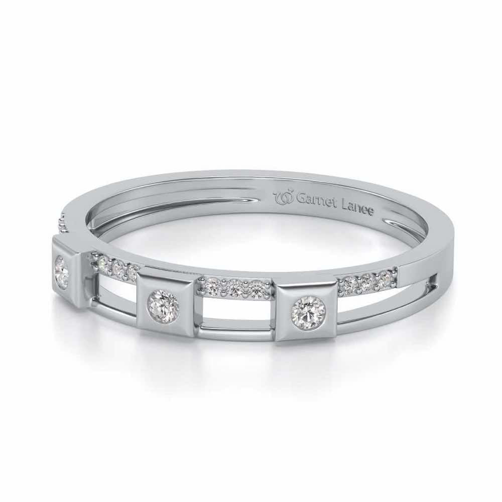 Evangelistic Silver Band Ring - White Gold - Image 2