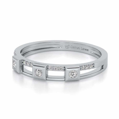 Evangelistic Silver Band Ring - White Gold - Image 2