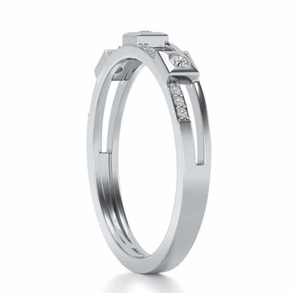 Evangelistic Silver Band Ring - White Gold - Image 3