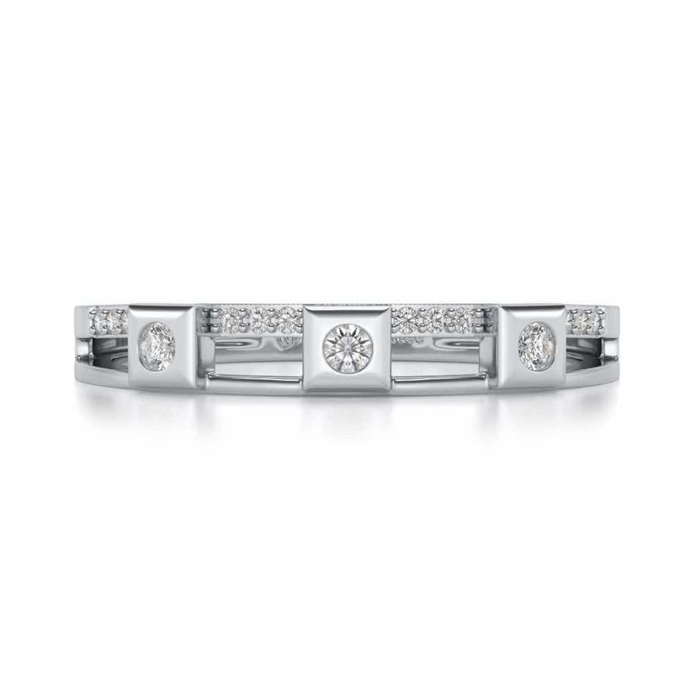 Evangelistic Silver Band Ring - White Gold - Image 4