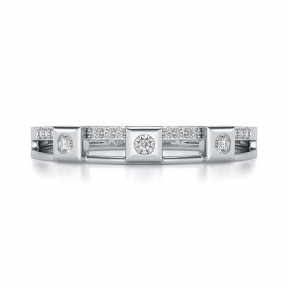 Evangelistic Silver Band Ring - White Gold - Image 4