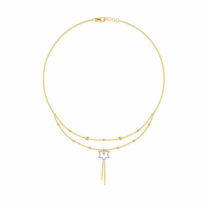 Evershining Stars Silver Necklace - Yellow Gold - Image 3