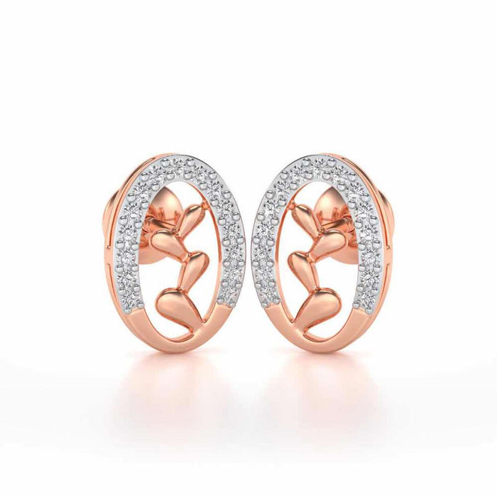 Evolve Silver Studs - Rose Gold - Image 1
