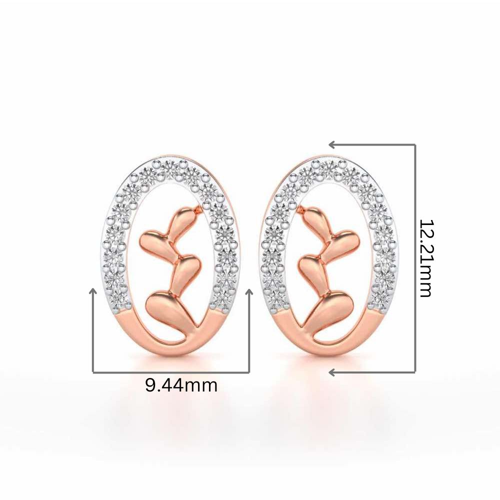Evolve Silver Studs - Rose Gold - Image 2