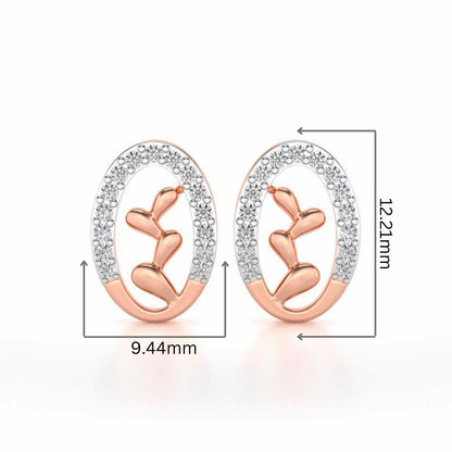 Evolve Silver Studs - Rose Gold - Image 2