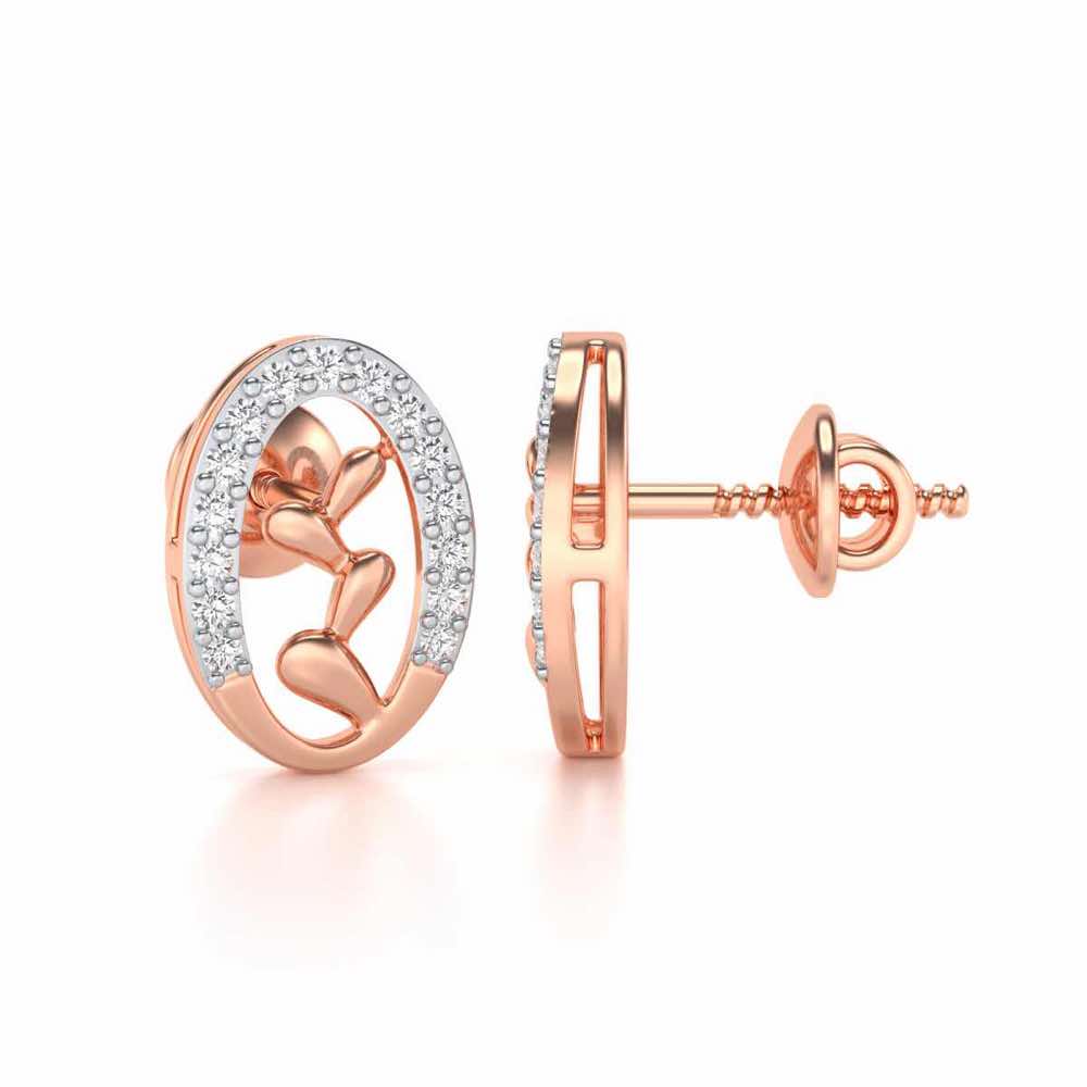 Evolve Silver Studs - Rose Gold - Image 4