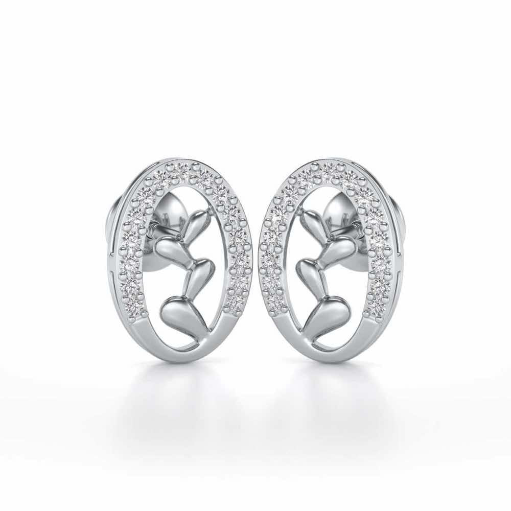Evolve Silver Studs - White Gold - Image 1