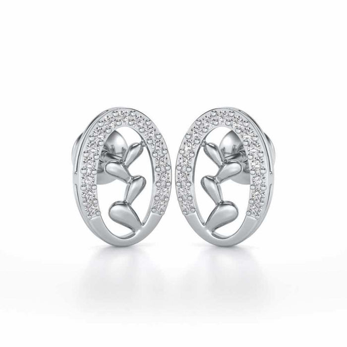Evolve Silver Studs - White Gold - Image 1