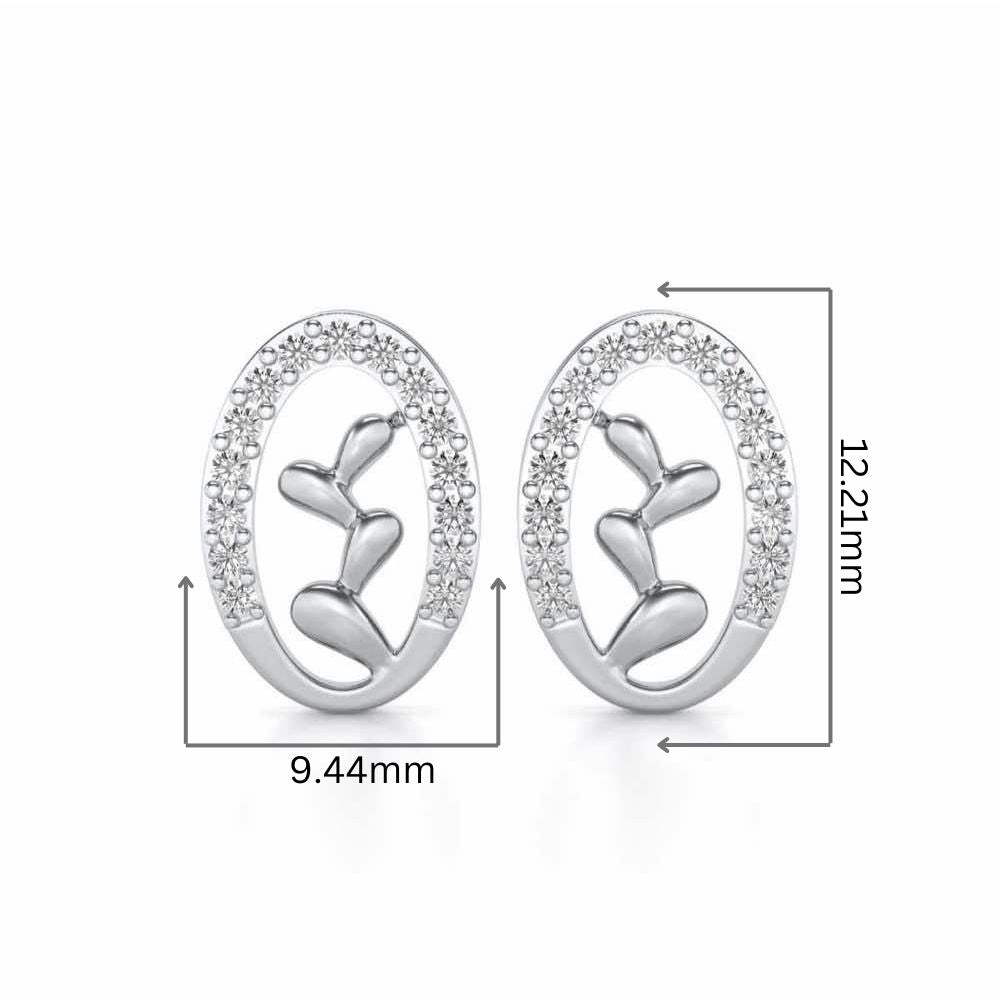 Evolve Silver Studs - White Gold - Image 2