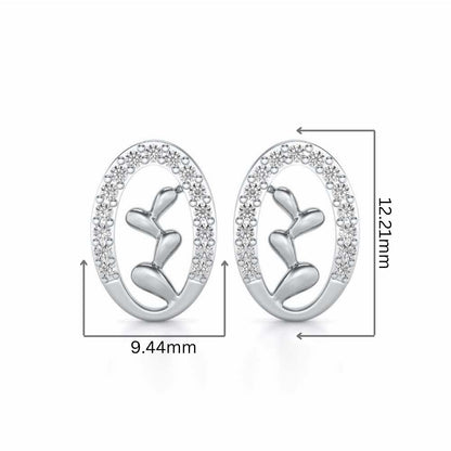 Evolve Silver Studs - White Gold - Image 2