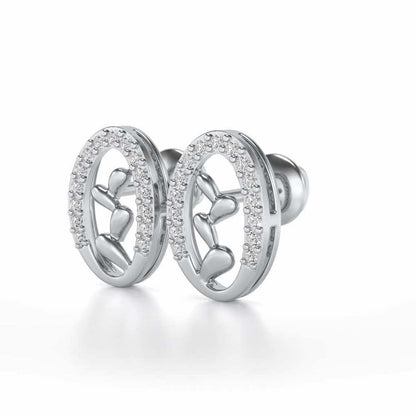 Evolve Silver Studs - White Gold - Image 3
