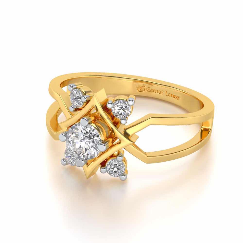 Excellency Solitaire Silver Ring - Yellow Gold - Image 2