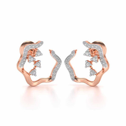 Excentrique Silver Studs - Rose Gold - Image 1