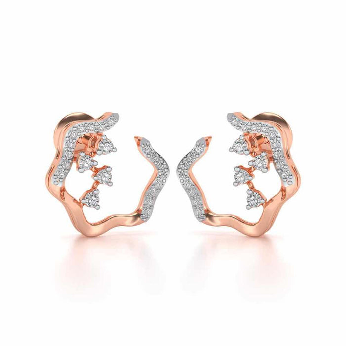 Excentrique Silver Studs - Rose Gold - Image 1