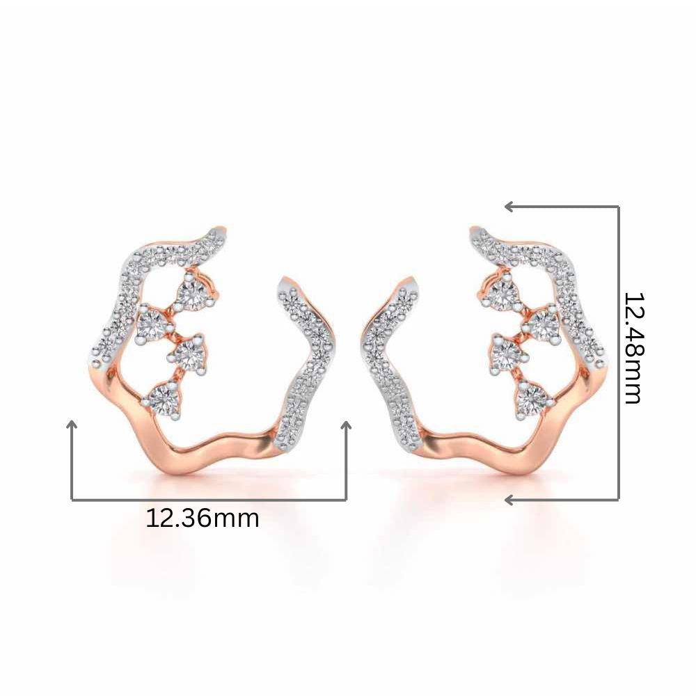 Excentrique Silver Studs - Rose Gold - Image 2
