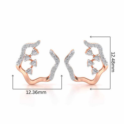 Excentrique Silver Studs - Rose Gold - Image 2
