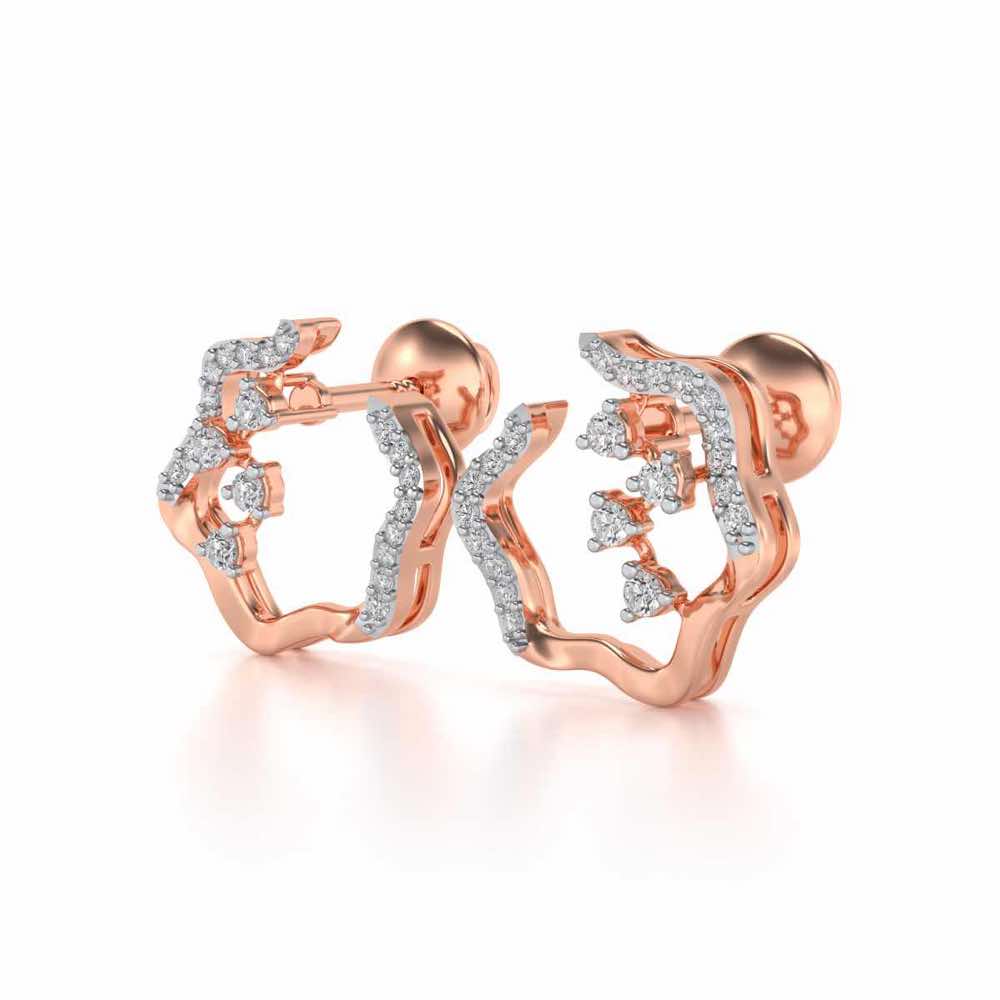 Excentrique Silver Studs - Rose Gold - Image 3