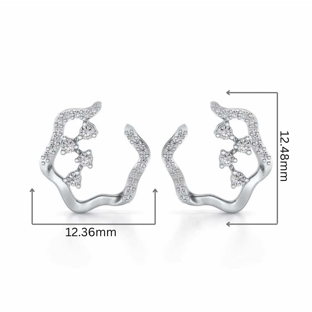 Excentrique Silver Studs - White Gold - Image 2
