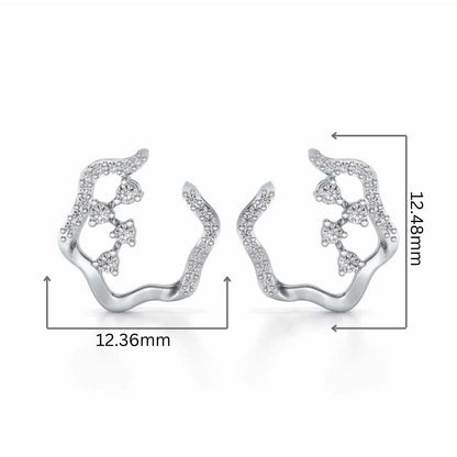 Excentrique Silver Studs - White Gold - Image 2